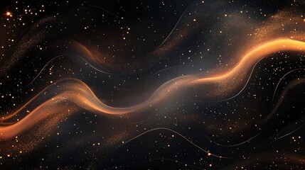 Fototapeta premium Abstract light background with a gold glow, creating a luxurious feel enhanced by glimmering stars; perfect for a vector design with ample copy space for your text.