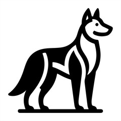 Silhouette Dog Logo design template. Vector illustration.