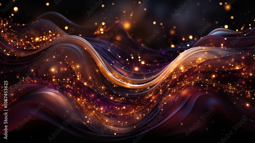 Poster abstract waves of color and light create a mesmerizing visual experience.