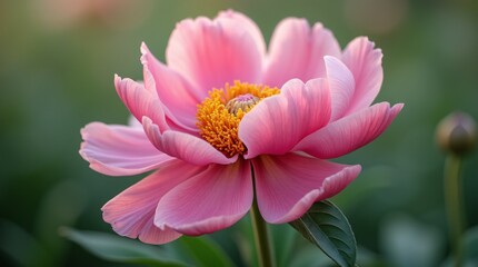 Obraz premium Fully Bloomed Pink Peony Flower.