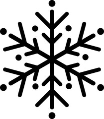 snowflake icon vector.
Isolated winter snowflake silhouette svg.
