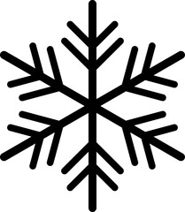 snowflake icon vector.
Isolated winter snowflake silhouette svg.