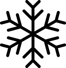 snowflake icon vector.
Isolated winter snowflake silhouette svg.