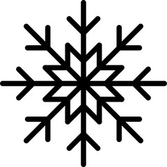 snowflake icon vector.
Isolated winter snowflake silhouette svg.