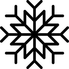 snowflake icon vector.
Isolated winter snowflake silhouette svg.