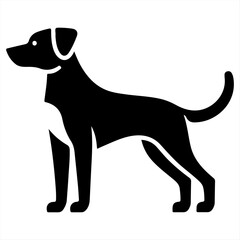 Silhouette Dog Logo design template. Vector illustration.
