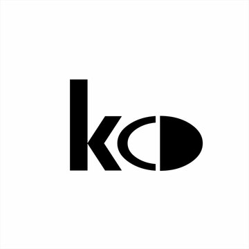 Design logo initial letter KCD or KO.