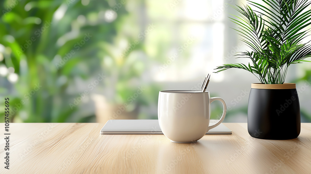 Poster creating a serene workspace the perfect blend of nature and productivity for property loan interest 