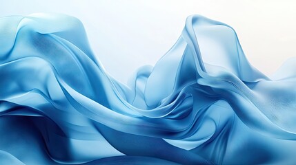 Fototapeta premium Abstract composition of blue waves creates a dynamic visual with ample copy space for text. This blue waves arrangement offers a creative backdrop for various design needs.