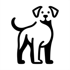 Silhouette Dog Logo design template. Vector illustration.
