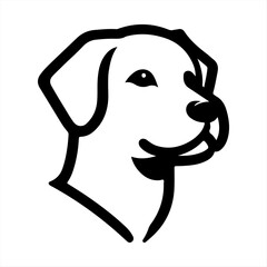 Dog Head Logo Vector illustration.