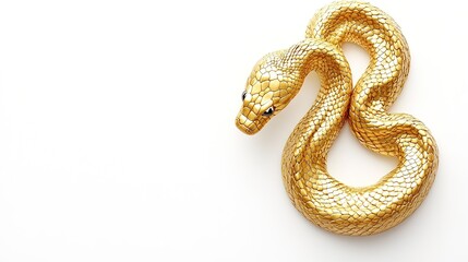 Fototapeta premium A gold chinese new year snake