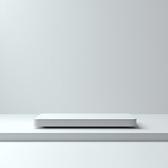 Minimalist design featuring a clean platform on a simple background for display purposes.