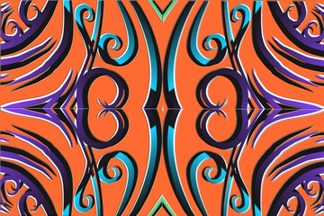  Luxurious batik flower line art pattern of indonesian culture traditional background