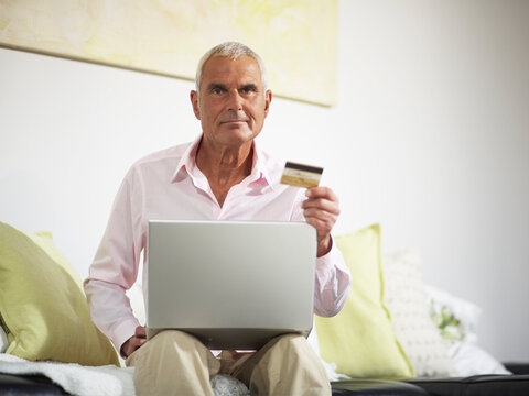 Man Using Laptop
