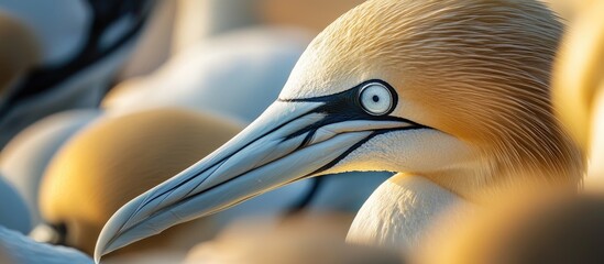 Northern Gannets Closeups Taken At Helgoland