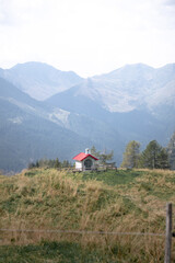 mountain hut on the mountain