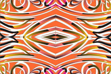 colourful Luxurious batik flower line art pattern of indonesian culture traditional background