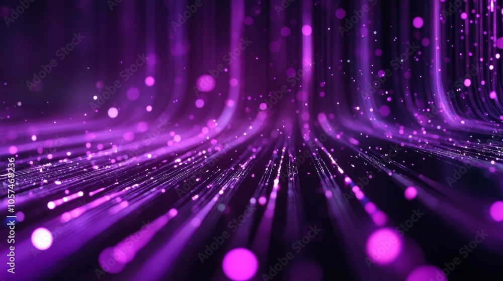 Poster a purple line with many small purple dots