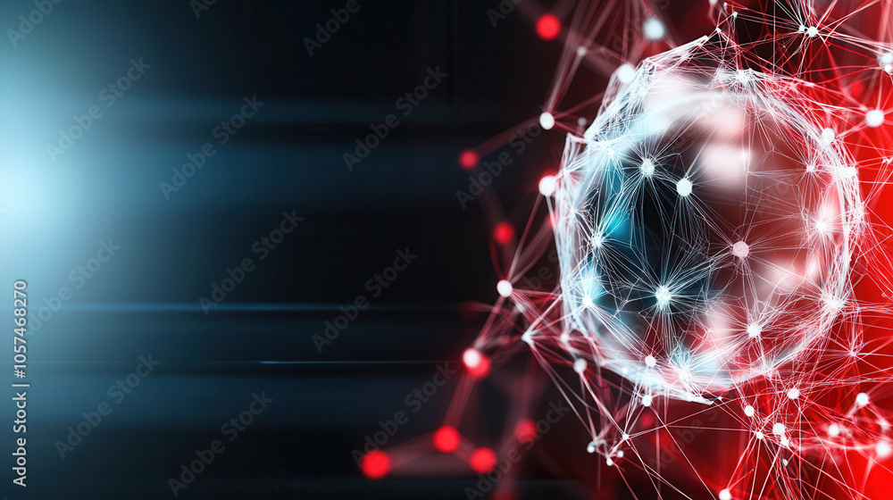 Poster modern digital banner representing significance of technology and connectivity, showcasing network o