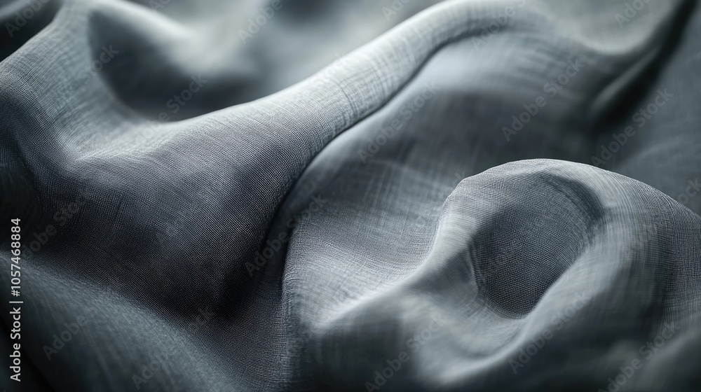 Aufkleber close up of textured fabric featuring wrinkles with a soft blur effect that emphasizes the center of