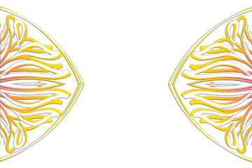 colourful Luxurious batik flower line art pattern of indonesian culture traditional background