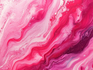 Abstract pink and white paint swirls create a beautiful and unique background.