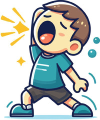 a cartoon of a person with arms raised in the air