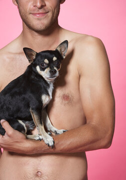 Portrait of Man with Dog