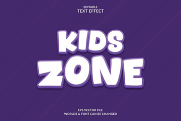 Kids Zone Editable 3D Text Effect
