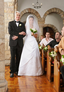 Bride Walking Down Aisle