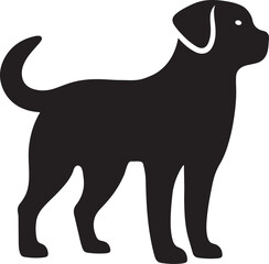 Unique Dog Silhouette Vector Illustration | Modern Dog Art, Drawing Collection and dog isolated