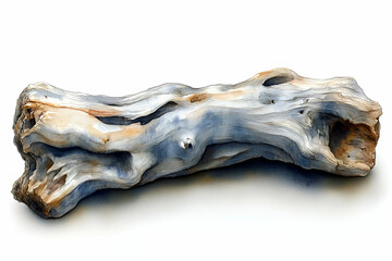 A smooth, artistic piece of driftwood showcasing beautiful colors and unique textures, ideal for home decor or crafting projects.