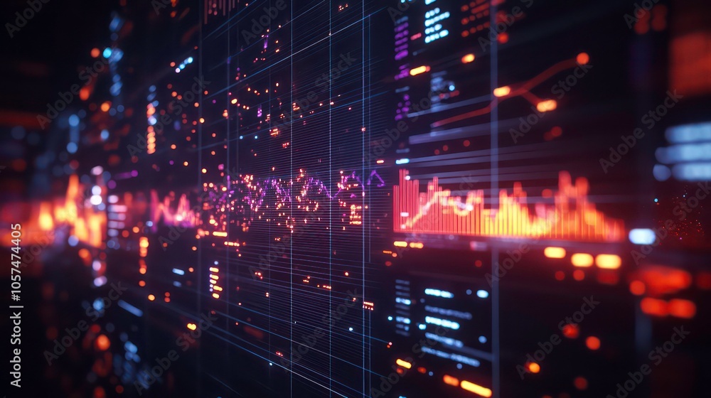 Aufkleber Visualization and predictive modeling techniques for forecasting future events and affecting data-driven decision making.