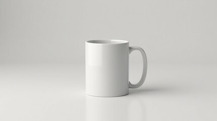 Obraz premium White Cup on White Background for Mockup.