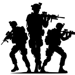 Silhouette of Army soldier