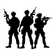 Silhouette of Army soldier