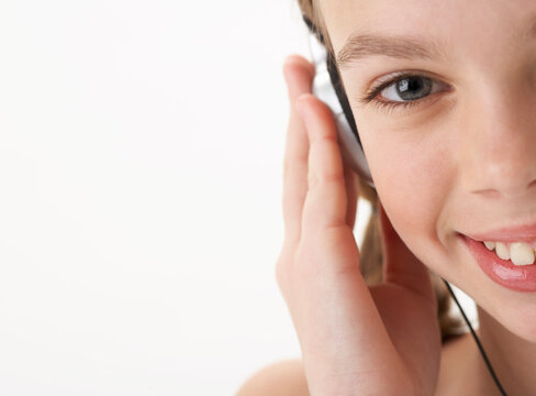Girl Listening to Headphones