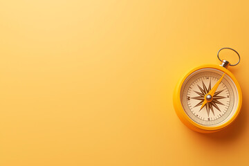 Pathway to region with compass and location icon, directional theme, 3D illustration