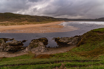 Melvich Beach on the NC500 north coast scotland