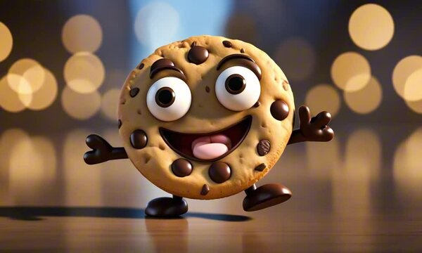 3d cookie cartoon character mascot digital art