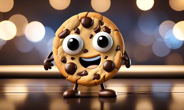 3d cookie cartoon character mascot digital art