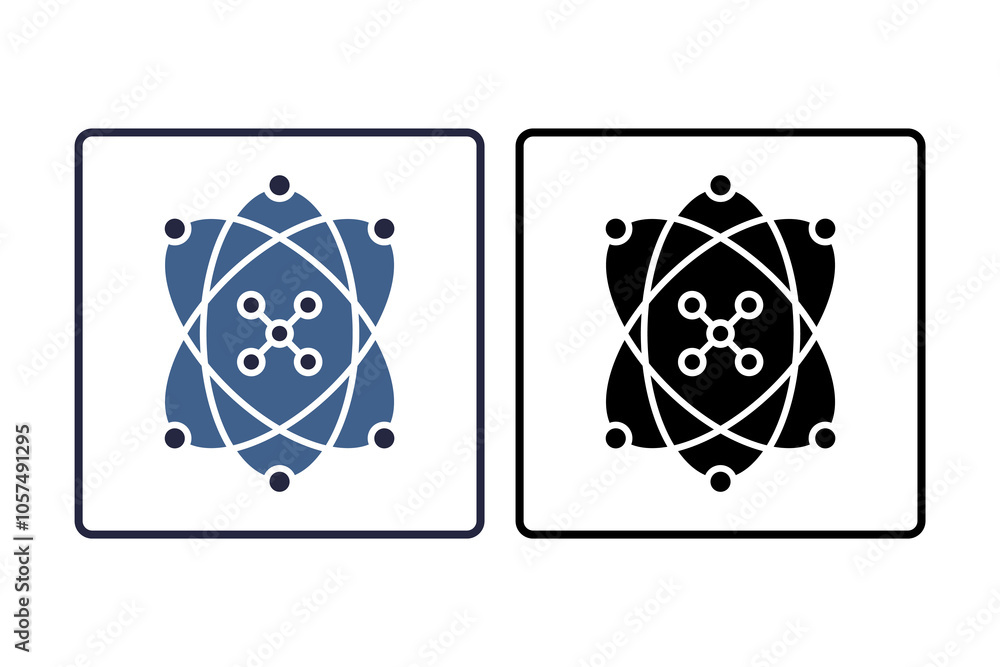 Poster nucleus icon. related to biologic. suitable for web site, app, user interfaces. solid icon style