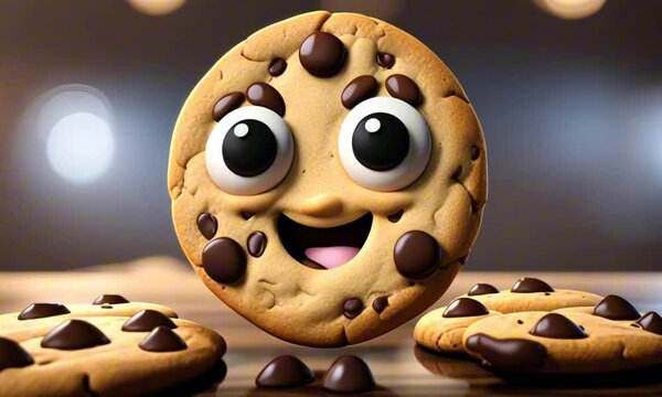 3d cookie cartoon character mascot digital art