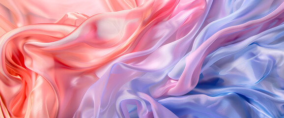 Fototapeta premium Vibrant Swirl of Colors Form Unique Pattern , a colorful swirl made from paper and fabric ,Abstract Swirling Color Fusion Background Vivid Blue and Red Hues with Fluid Gradient Motion