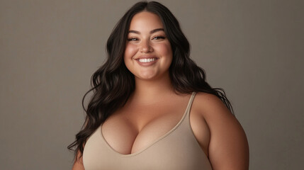 Fototapeta premium Plus size smiling model