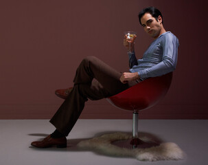 Man Drinking Martini