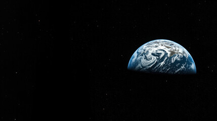  Earth from Space with Black Background