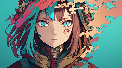 Naklejka premium アニメスタイル japanese anime style