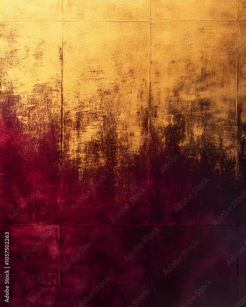 Poster an artistic gradient of deep red blending into a vibrant gold, creating a luxurious and warm atmosph